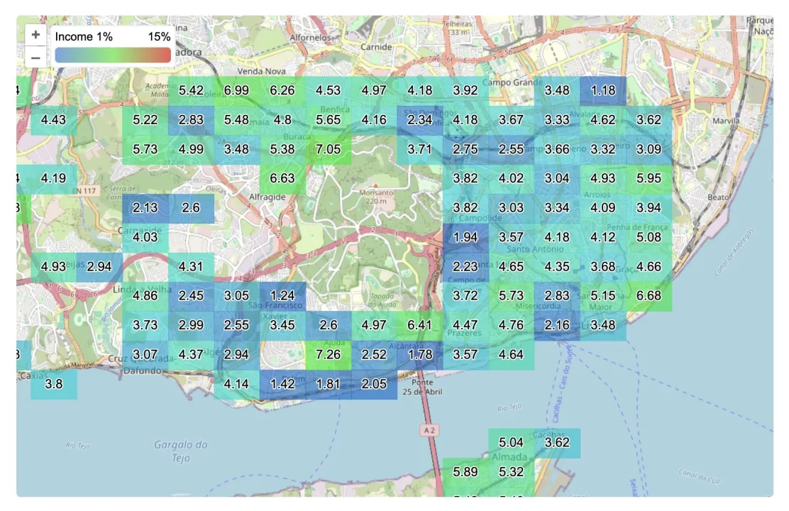 Real Estate Income Heatmap